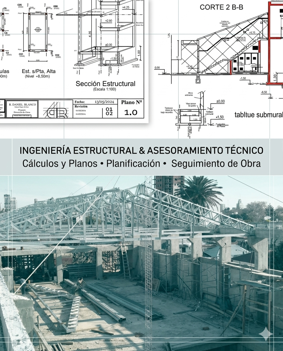Roberto Blanco Maestro Mayor de Obras, planos y cálculos estructurales en Buenos Aires